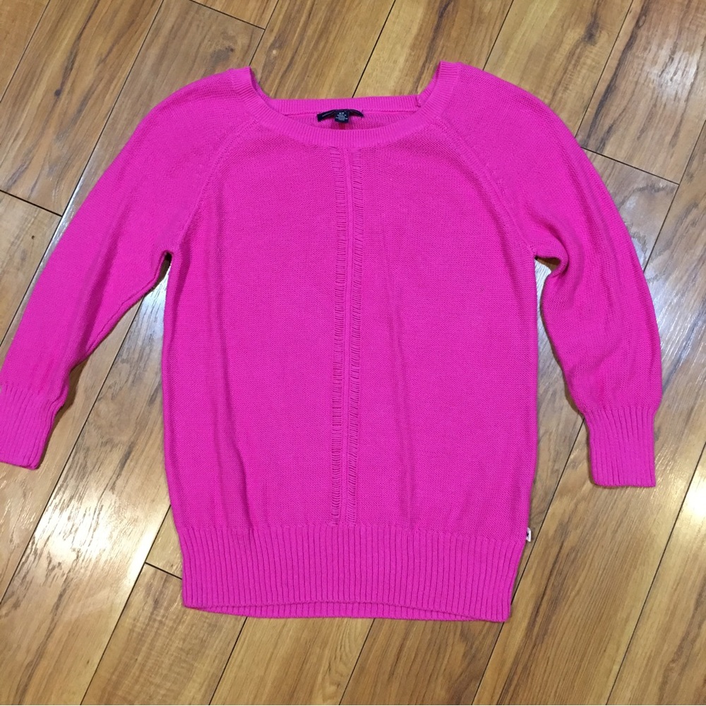 American Eagle outfitters pink knit sweater shirt top lightweight cozy s…